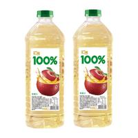 汇源100%果汁2L大桶瓶装果汁 苹果汁+苹果汁 2L*2桶