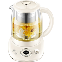 苏泊尔(SUPOR)养生壶 煮茶壶 1.5L家用 保温花茶壶煮茶器316L不锈钢 加大滤网 恒温电热水壶烧水壶 SW-15YQ58 【大滤网】316L材质-旋控 1.5L