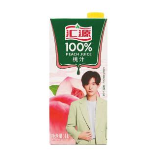 汇源 果汁 100%果汁 1L*2盒 桃汁苹果汁阳光柠檬葡萄汁 1L*2盒（橙汁+苹果汁）