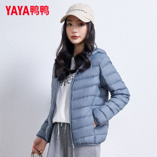 鸭鸭 轻薄羽绒服 米白色 L(165) 女士短款外套