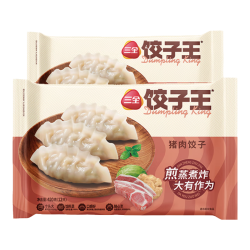 三全 饺子王 猪肉饺子 420g*2袋24只 煎蒸煮炸饺子速冻