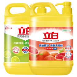 立白 柠檬去油 洗洁精套装  立白西柚洗洁精1kg 柠檬精1kg