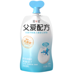 简爱 酸奶父爱配方儿童酸奶 A2β-酪蛋白 果蔬泥宝宝酸奶100g 0%原味6袋
