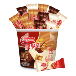 雀巢 脆脆鲨鲨明治 威化饼干 巧克力牛奶花生夹心 330g
