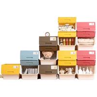 CHAHUA 茶花 2885 斜翻盖收纳箱 34L*3个 浅蓝灰