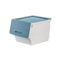 CHAHUA 茶花 2885 斜翻盖收纳箱 34L*1个 天空蓝