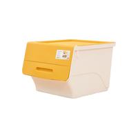 CHAHUA 茶花 2885 斜翻盖收纳箱 34L*1个 秋叶黄