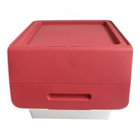 CHAHUA 茶花 2885 斜翻盖收纳箱 34L*2个 中国红