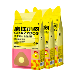 疯狂小狗 小耳朵冻干夹心狗粮柯基比熊小型犬幼成犬通用护肠胃粮4.5kg箱装