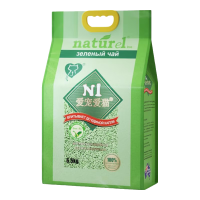 移动端、京东百亿补贴：N1爱宠爱猫 N1 爱宠爱猫n1绿茶纯豆腐猫砂6.5kg*3包 大包装植物砂升级2.0mm颗粒 可冲厕所