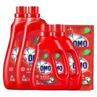 OMO 奥妙 除菌除螨洗衣液 3kg*2瓶+1kg*2瓶+400g*2袋 桉树艾草香