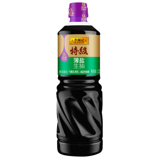 李锦记 LEE KUM KEE特级薄盐生抽1.22kg 减盐25%  4重0%添加 减盐特级酿造酱油 