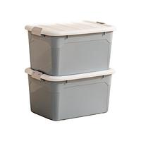 Citylong 禧天龙 收纳箱 无轮钢化款 55L*3个 中灰色