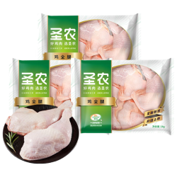 sunner 圣农 新鲜冷冻鸡全腿鸡肉手枪腿鸡腿超大鸡腿共3袋3000g6斤整箱