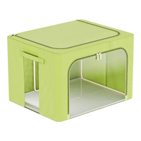太力华夫格布艺收纳箱衣服棉被整理箱66L绿色1个装 【高质首选】华夫格收纳箱66L
