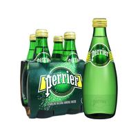 perrier 巴黎水 充气天然矿泉水 原味 330ml*4瓶