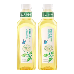 农夫山泉 东方树叶0糖0脂0卡无糖茶饮料 茉莉花茶900ml*2瓶