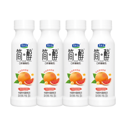 君乐宝 简醇 0蔗糖西柚脐橙爆珠 230g*4瓶
