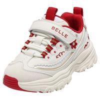 百丽(Belle)花影丨百丽童鞋儿童老爹鞋刺绣女童运动鞋 米/红色 31
