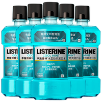 LISTERINE 李施德林 基础护理系列 冰蓝劲爽漱口水 500ml*5