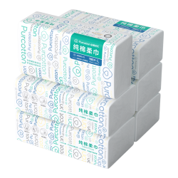 全棉时代 洗脸巾 100抽*18包100%棉柔巾一次性整箱20*20CM