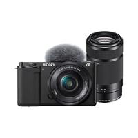 SONY 索尼 ZV-E10 APS-C画幅 微单相机 黑色 16-50mm F3.5 55-210mm F4.5 双头套机