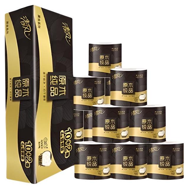 Breeze 清风 黑金系列 有芯卷纸 12卷