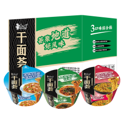 康师傅 方便面 干面荟川味椒麻鸡丝+湖南辣椒肉酱*6盒组合 泡面整箱