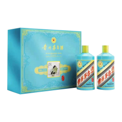 茅台 庚子鼠年 53度 酱香型白酒 375mL*2瓶 礼盒