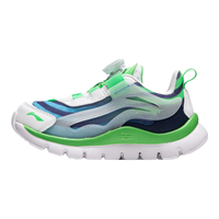 李宁 LI-NING童鞋儿童运动鞋男女小童极光系列减震回弹休闲鞋跑步鞋YKNU090 标准白/荧光酸绿/深紫蓝-11 28码