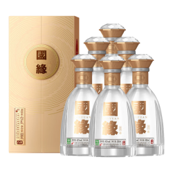 今世缘 国缘对开 柔雅型高端白酒 42度 500ml*6瓶整箱 宴请送礼 江苏版