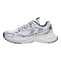 KAPPA卡帕男鞋运动鞋子男2024夏季透气跑步鞋厚底网面老爹鞋休闲鞋 经典白/青金石蓝 37