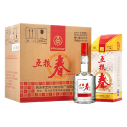 五粮春 五粮液股份五粮春一代45度500ml*6瓶浓香型白酒整箱宴请送礼正品