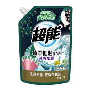 超能 洗衣液 植翠低泡 1kg*1袋 薰衣草香