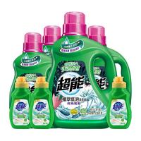 超能 植翠低泡系列 时尚炫彩洗衣液 3.38kg+750g*3瓶+80g*3瓶 熏衣草香