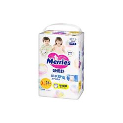 妙而舒 花王妙而舒Merries透气宝宝拉拉裤学步裤尿不湿XL38*6包