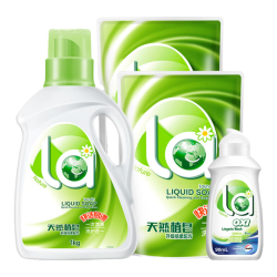 妈妈壹选 la洗衣液天然植皂皂液4件套洗护合一 （1kg+500g*2+内衣净90ml）