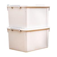 Citylong 禧天龙 X-6320 带滑轮收纳箱 55L*2个 晨雾白