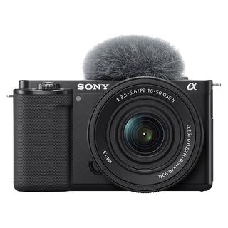 SONY 索尼 ZV-E10 APS-C画幅 微单相机 黑色 E 35mm F1.8 OSS 定焦镜头 单头套机 电池蓝牙手柄套装