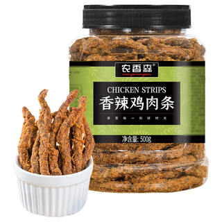 农香森鸡肉干条丝手撕鸡胸肉条减低休闲零食卡脂解馋即食代餐健身人吃 鸡肉条净重500g