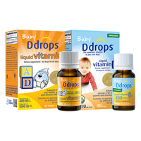 Ddrops 新生婴幼儿童低敏复合维生素AD促钙吸收15天-1岁DD小滴瓶400IU