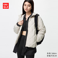 UNIQLO 优衣库 女装PUFFTECH空气棉服连帽外套478571 30 浅米色 M /160/84A