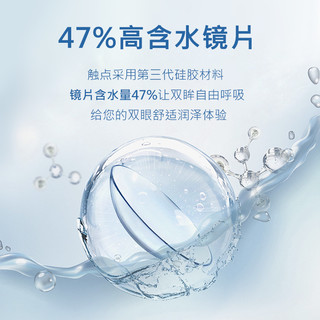 WAVE日抛Premium90片小直径硅水凝胶高度近视透明隐形眼镜片 300