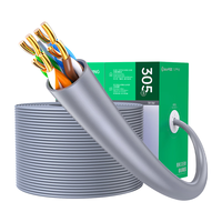 毕亚兹 超五类网线305米整箱 无氧铜高速CAT5e非屏蔽支持POE供电 家装工程网络监控布线305米一箱