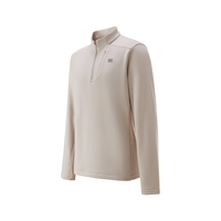 KOLON SPORT/可隆户外长袖T恤 男子吸湿排汗抗菌半拉链内搭上衣 LHZT5WNT11-GR 米灰色 XL 180/100A