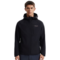 诺诗兰24男士三防软壳外套防泼防油污徒步户外登山外套NXJEH5502E 纯黑色 180/XL