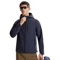 诺诗兰【历山】25秋冬男式三防软壳衣防泼防油污徒步户外登山夹克外套 凝岩灰色-70E男 180