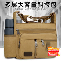 锋上 帆布加厚工具包 大容量水电工耐磨脏斜挎包多功能装修可放水杯