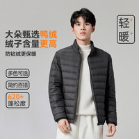 雪中飞男女立领秋羽绒百搭轻薄鸭绒立领修身轻盈隐藏式口袋 老青蓝|5937-男 4XL 195/112A