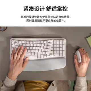  logitech/罗技 人体工学 无线键鼠套装  粉色